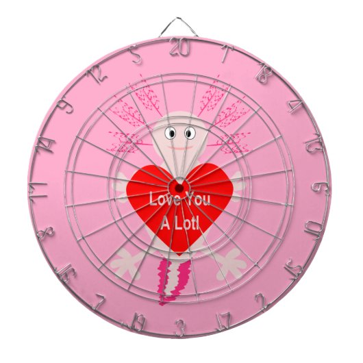 Valentinstag Liebe Herzstück Axolotl Dartscheibe (vorne)