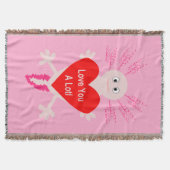 Valentinstag Liebe Herzstück Axolotl Decke (Vorderseite)
