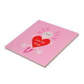 Valentinstag Liebe Herzstück Axolotl Fliese (Seite)