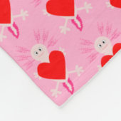 Valentinstag Liebe Herzstück Axolotl Gemustert Fleecedecke (Ecke)