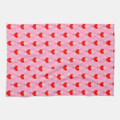 Valentinstag Liebe Herzstück Axolotl Gemustert Geschirrtuch (Horizontal)