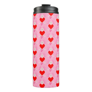 Valentinstag Liebe Herzstück Axolotl Gemustert Thermosbecher