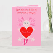 Valentinstag Liebe Herzstück Axolotl Individuelle Karte (Vorderseite)