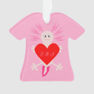 Valentinstag Liebe Herzstück Axolotl Individuelle  Ornament