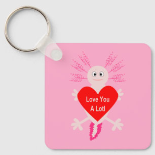 Valentinstag Liebe Herzstück Axolotl Individuelle  Schlüsselanhänger