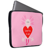 Valentinstag Liebe Herzstück Axolotl Laptopschutzhülle (Vorne Rechts)