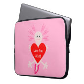 Valentinstag Liebe Herzstück Axolotl Laptopschutzhülle (Vorderseite Links)