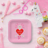 Valentinstag Liebe Herzstück Axolotl Pappteller (Party)