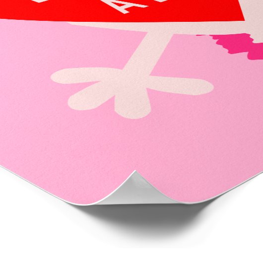 Valentinstag Liebe Herzstück Axolotl Poster (Ecke)