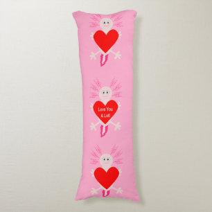 Valentinstag Liebe Herzstück Axolotl Seitenschläferkissen