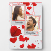 Valentinstag Liebe Hört Custom Couple Foto Fotoplatte (Vorderseite)