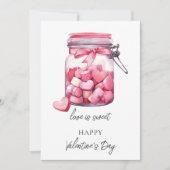 Valentinstag Liebe ist süß Feiertagskarte (Vorderseite)