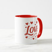 Valentinstag-Liebe-Kaffeetasse Tasse (VorderseiteRechts)