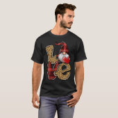 Valentinstag Liebe Leopard Buffalo Kariert T-Shirt (Vorne ganz)