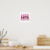 Valentinstag "Liebe Liebe Liebe" Poster (Küche)