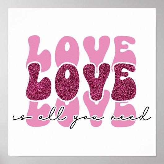 Valentinstag "Liebe Liebe Liebe" Poster (Vorne)
