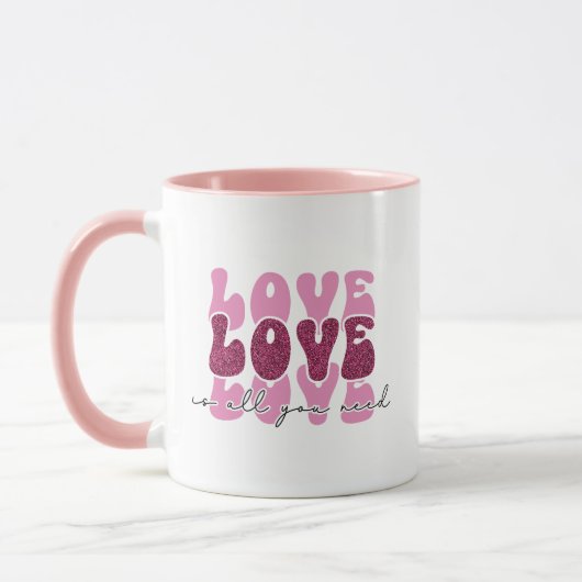 Valentinstag "Liebe Liebe Liebe" Tasse (Links)
