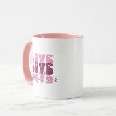 Valentinstag "Liebe Liebe Liebe" Tasse (Vorderseite Links)