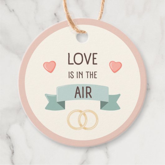 Valentinstag - Liebe liegt in der Luft Geschenkanhänger (Vorderseite)