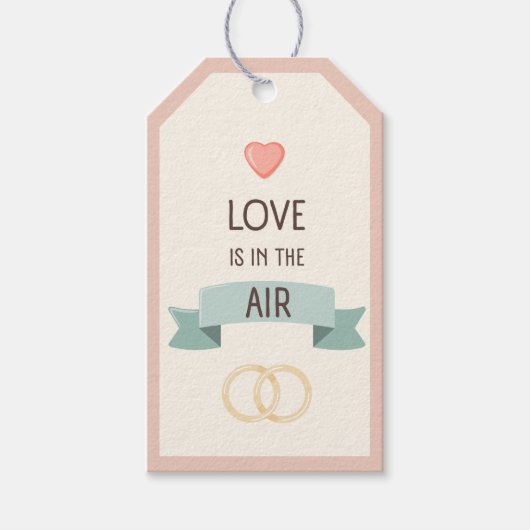 Valentinstag - Liebe liegt in der Luft Geschenkanhänger (Vorderseite)