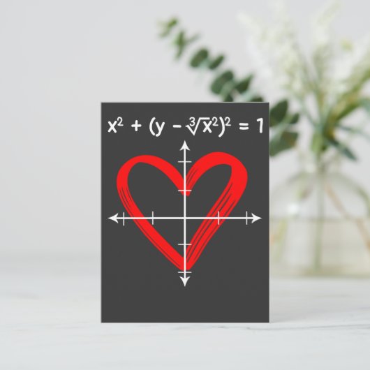 Valentinstag Liebe Mathematik Gleichung Mathematik Postkarte (Stehend Vorderseite)