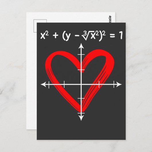Valentinstag Liebe Mathematik Gleichung Mathematik Postkarte (Vorne/Hinten)