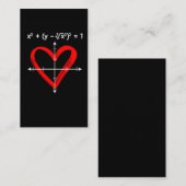 Valentinstag Liebe Mathematiker Gleichung Visitenkarte (Vorne/Hinten)