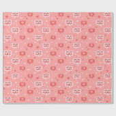 Valentinstag Liebe Mehr Sprechblase Geschenkpapier (Flach)