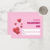 Valentinstag-Liebe Mitteilungskarte (Vorderseite/Rückseite Beispiel)