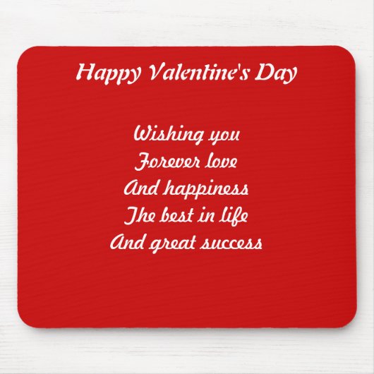 Valentinstag Liebe Mousepad (Vorne)