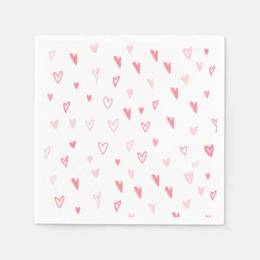 Valentinstag Liebe Muster Napkins Serviette (Vorderseite)