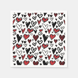 Valentinstag Liebe Muster Napkins Serviette