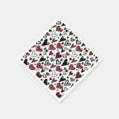 Valentinstag Liebe Muster Napkins Serviette (Ecke)