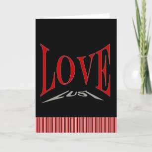 Valentinstag-Liebe oder Lust-Card Feiertagskarte