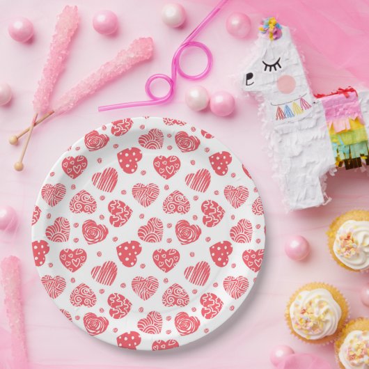 Valentinstag-Liebe Pappteller (Party)