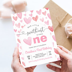 Valentinstag Liebe Pink Geburtstag Einladung