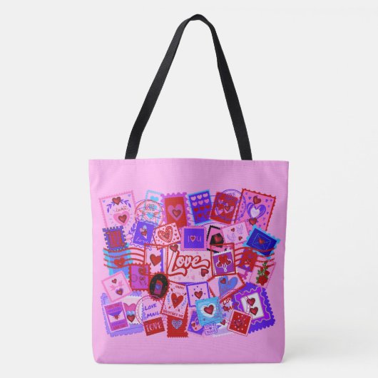 Valentinstag-Liebe-Poststempel-Tasche Tasche (Vorderseite)
