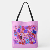 Valentinstag-Liebe-Poststempel-Tasche Tasche (Rückseite)