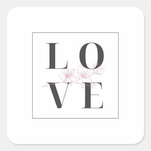 ❤️ Valentinstag ❤️ Liebe Quadratischer Aufkleber (Vorderseite)