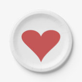 Valentinstag Liebe Romantische Herzform Pappteller (Vorderseite)