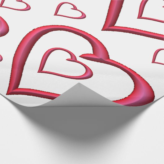 Valentinstag Liebe rosa Geschenkpapier (Ecke)