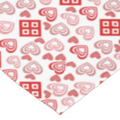 Valentinstag Liebe Rosa, Rot und Weiß Muster Tischdecke (Schrägansicht)