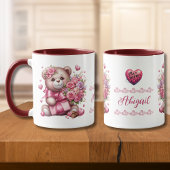 Valentinstag Liebe Rose Bär Tasse