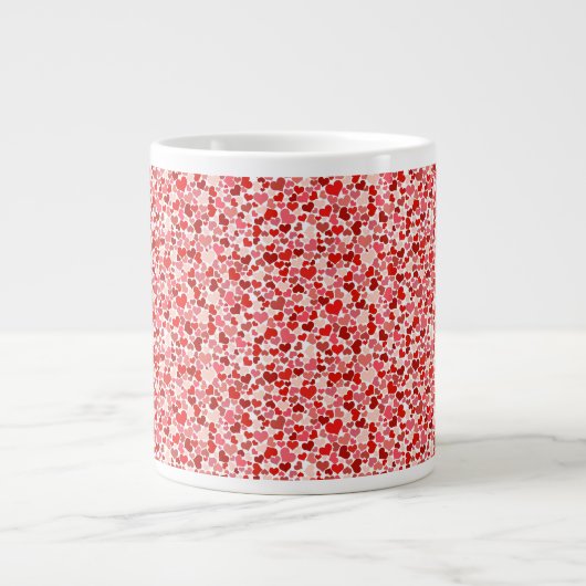 Valentinstag Liebe Rote Herzen Jumbo-Tasse (Vorderseite)