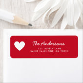 Valentinstag Liebe Rote Rücksendeadressen-Aufklebe (Insitu)