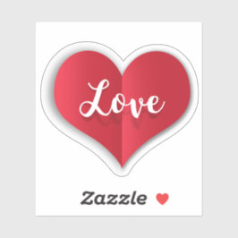 Valentinstag Liebe Rotes Herz Aufkleber