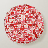 Valentinstag Liebe Rotes Herz Rundes Kissen (Rückseite)