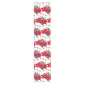 Valentinstag Liebe Rotes Herz und Rose Kurzer Tischläufer (Vorderseite)