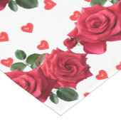 Valentinstag Liebe Rotes Herz und Rose Kurzer Tischläufer (Ecke)