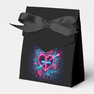 Valentinstag Liebe schmerzt Neon Heart Geschenkschachtel